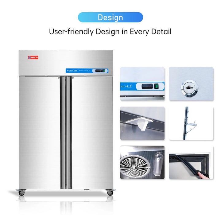 Upright freezer frost free design