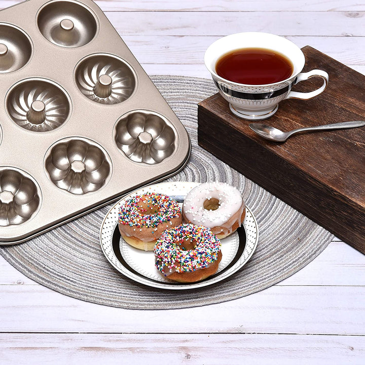 Abaodam donut mold chocolate chips cookies chocolate cookie muffin tray tube  pans for baking pound cake pan cake baking pan aluminum alloy cake mold  cookie cake maker molds cake food pan 